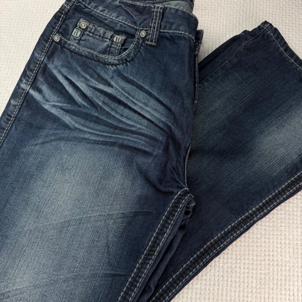 Rock & Roll Cowboy Pistol Slim Bootcut Jeans Dark Wash M0P-1619 Mens 38R